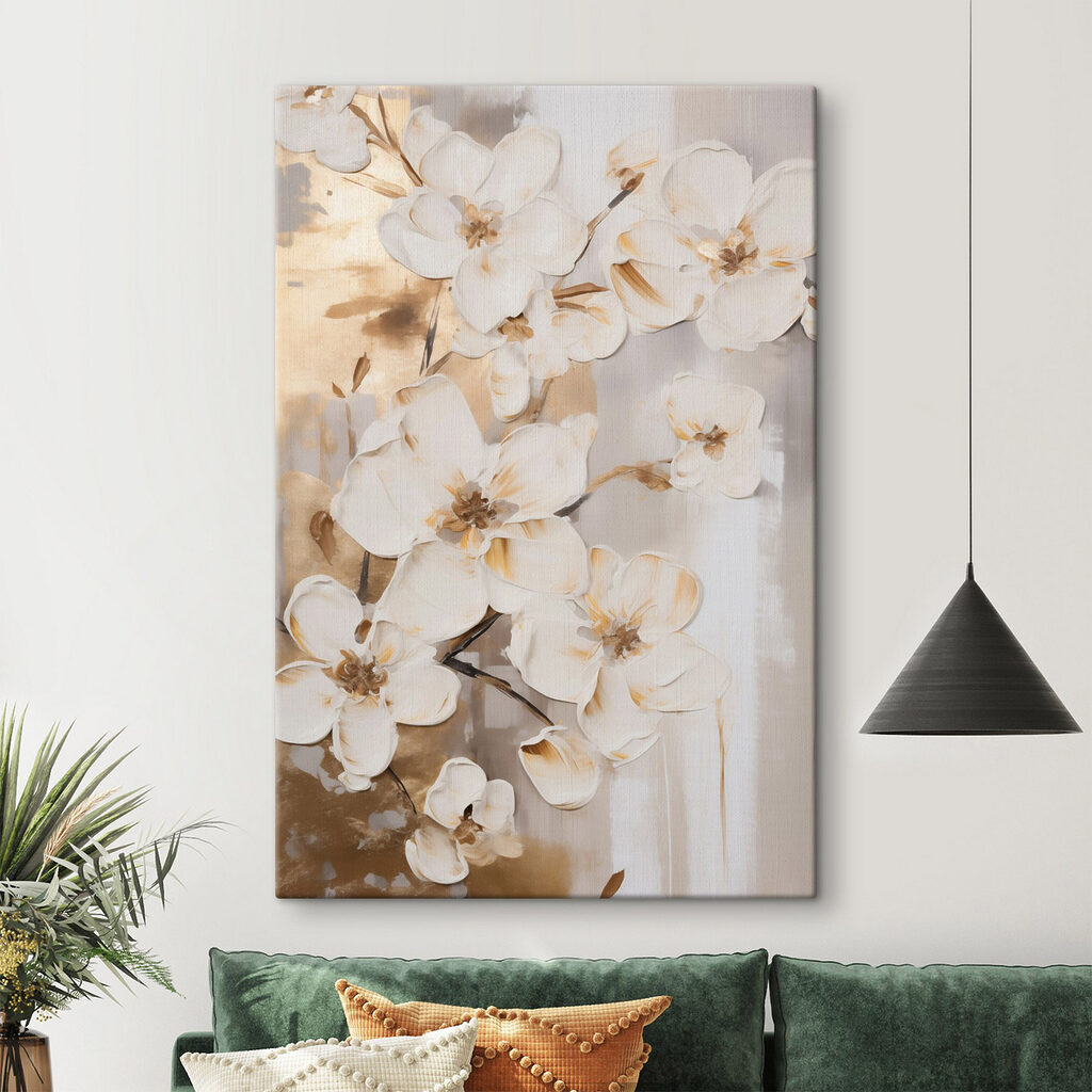 Elegante bloesems in zachte tinten — interieur 1