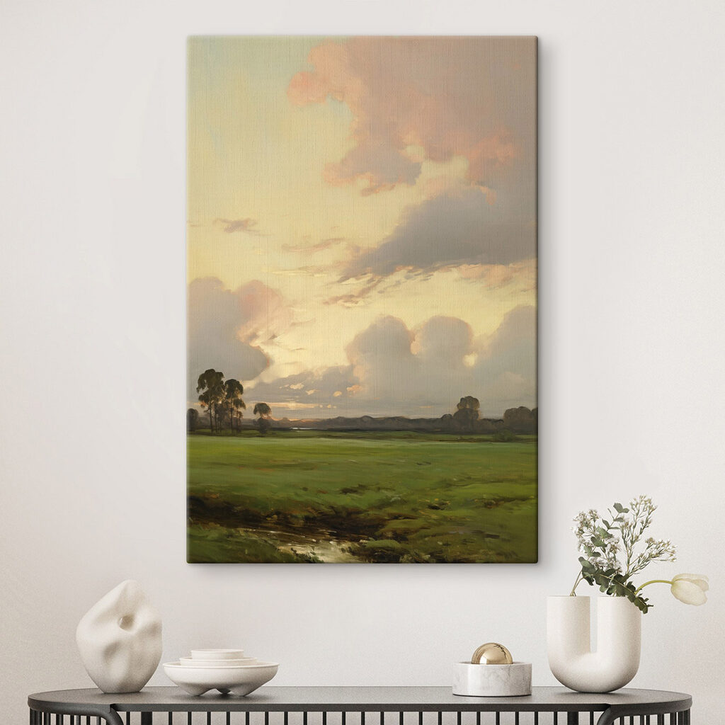 Landschap met bomen en wolken — interieur 1