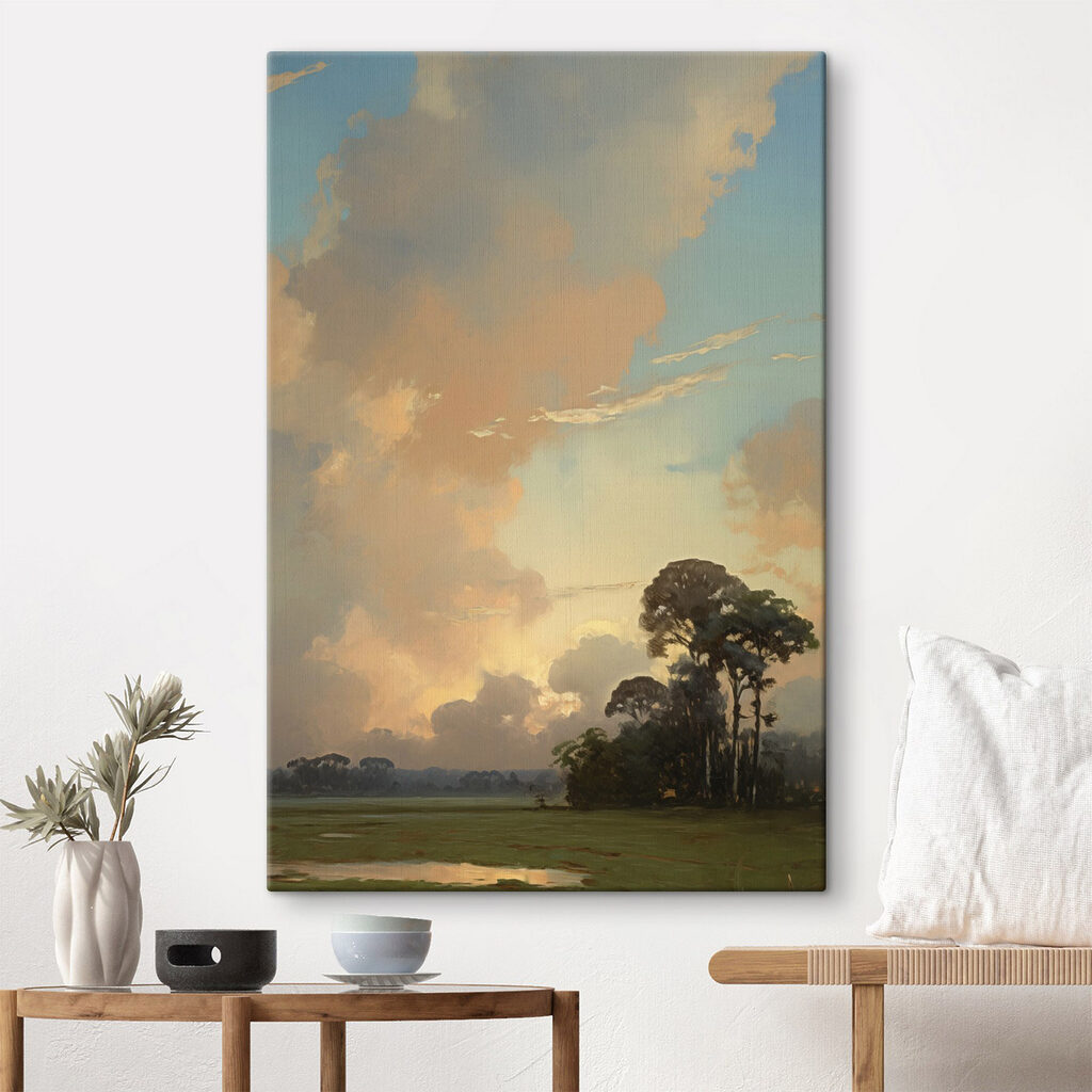 Groep bomen en wolken — interieur 1