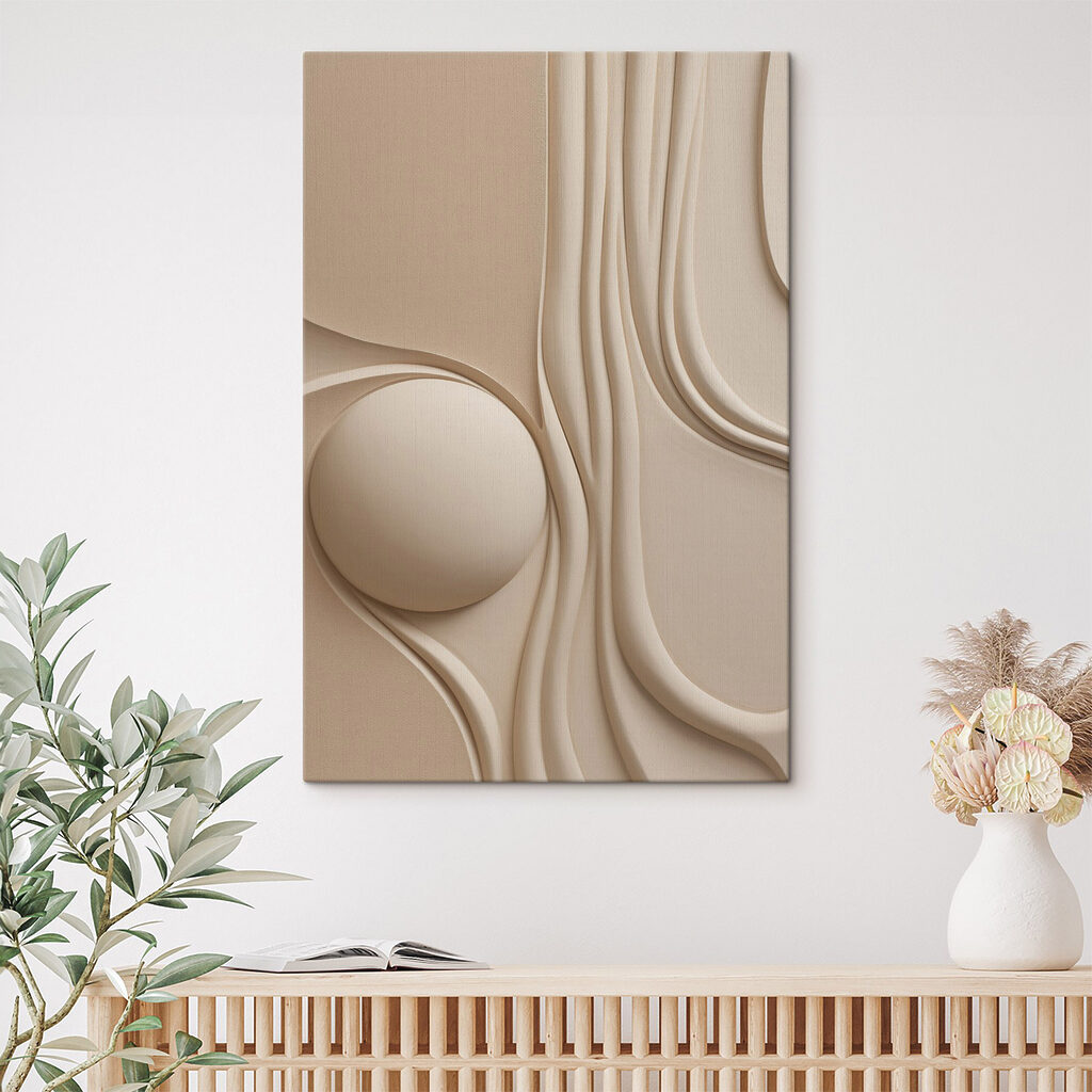 Witte bol op een beige achtergrond — interieur 2