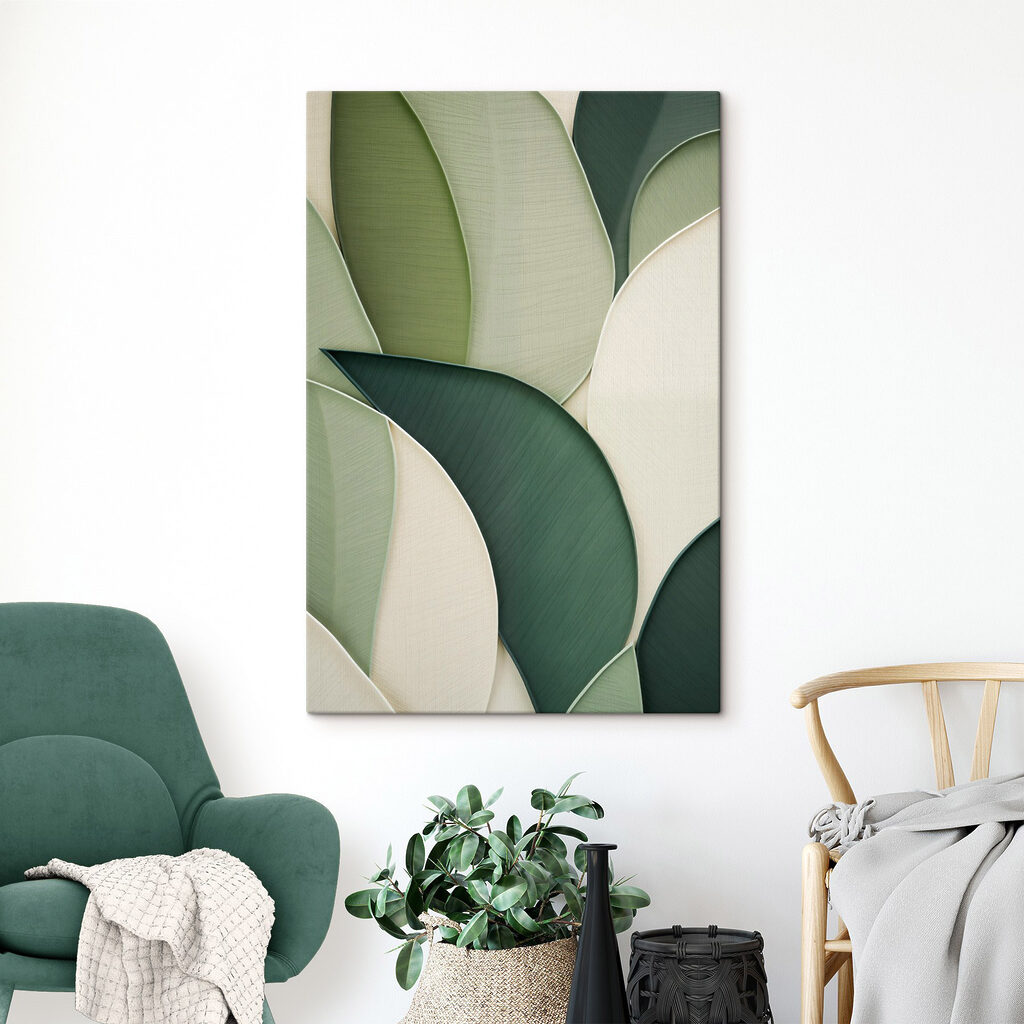 Op de natuur geïnspireerd gelaagd bladmotief — interieur 1