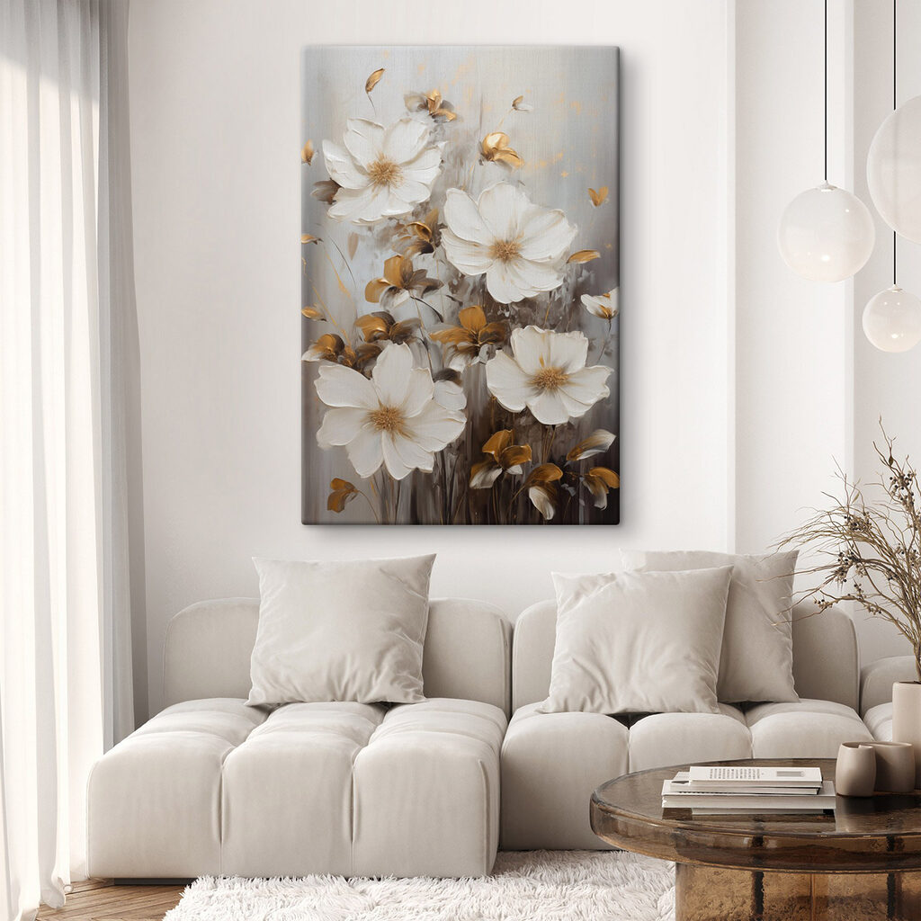 Verfijnde bloemen in zachte tinten — interieur 1