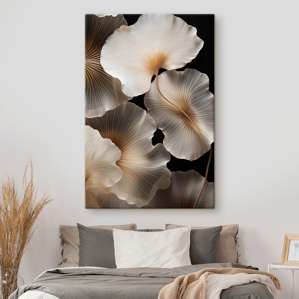 Groep witte en bruine bladeren — interieur 2