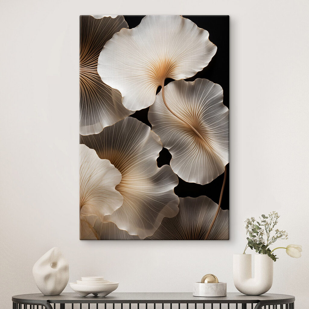 Groep witte en bruine bladeren — interieur 1