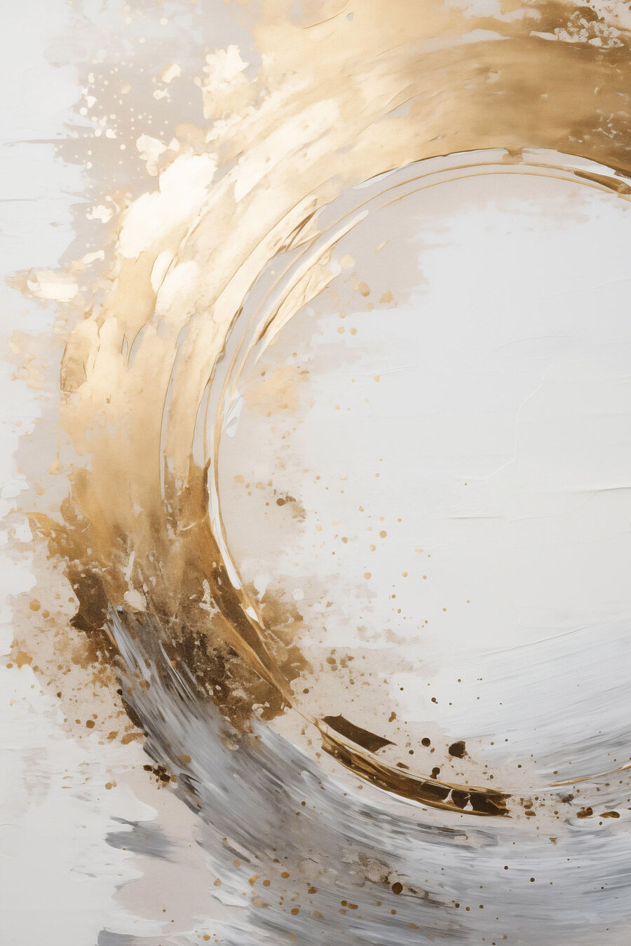 Abstracte vormgeving met zachte aardetinten — volledig ontwerp