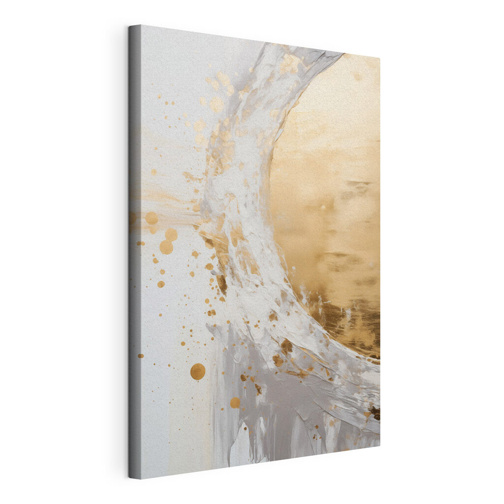 Stromende golven van kleur en licht, gespannen canvas met doorlopende rand
