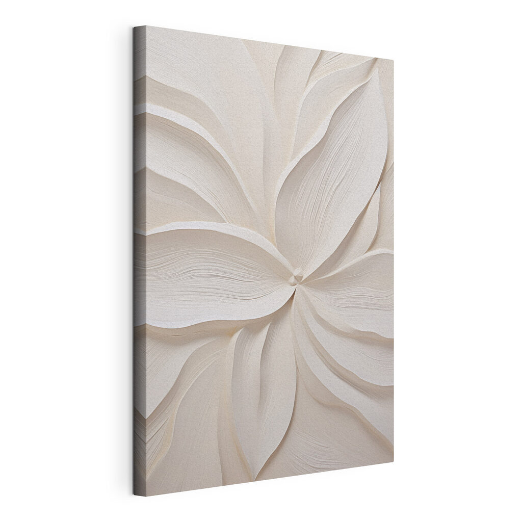 Fijne bloemmotieven, gespannen canvas met doorlopende rand