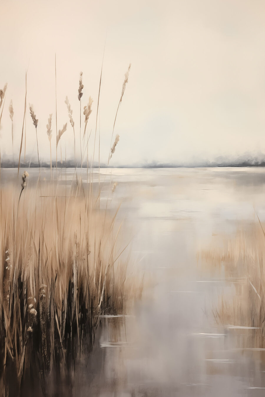 Water met hoog gras en een waterpartij — volledig ontwerp