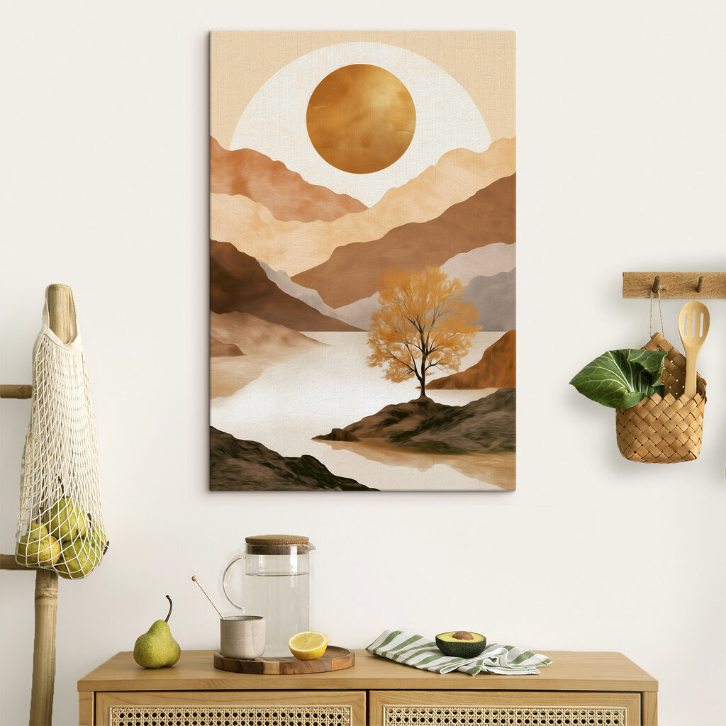 Boom aan de oever van een meer — interieur 2