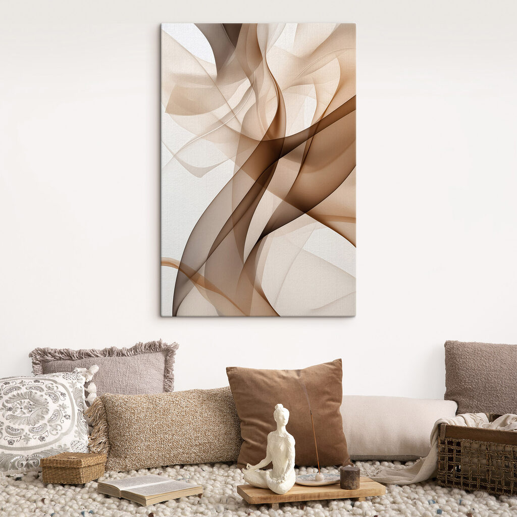 Vloeiende abstracte patronen in zachte tinten — interieur 2