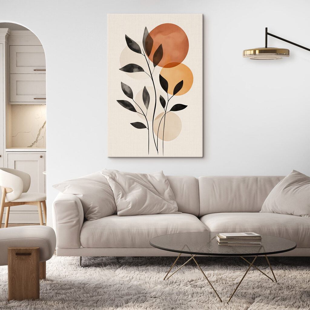 Plant met bladeren en cirkels — interieur 2