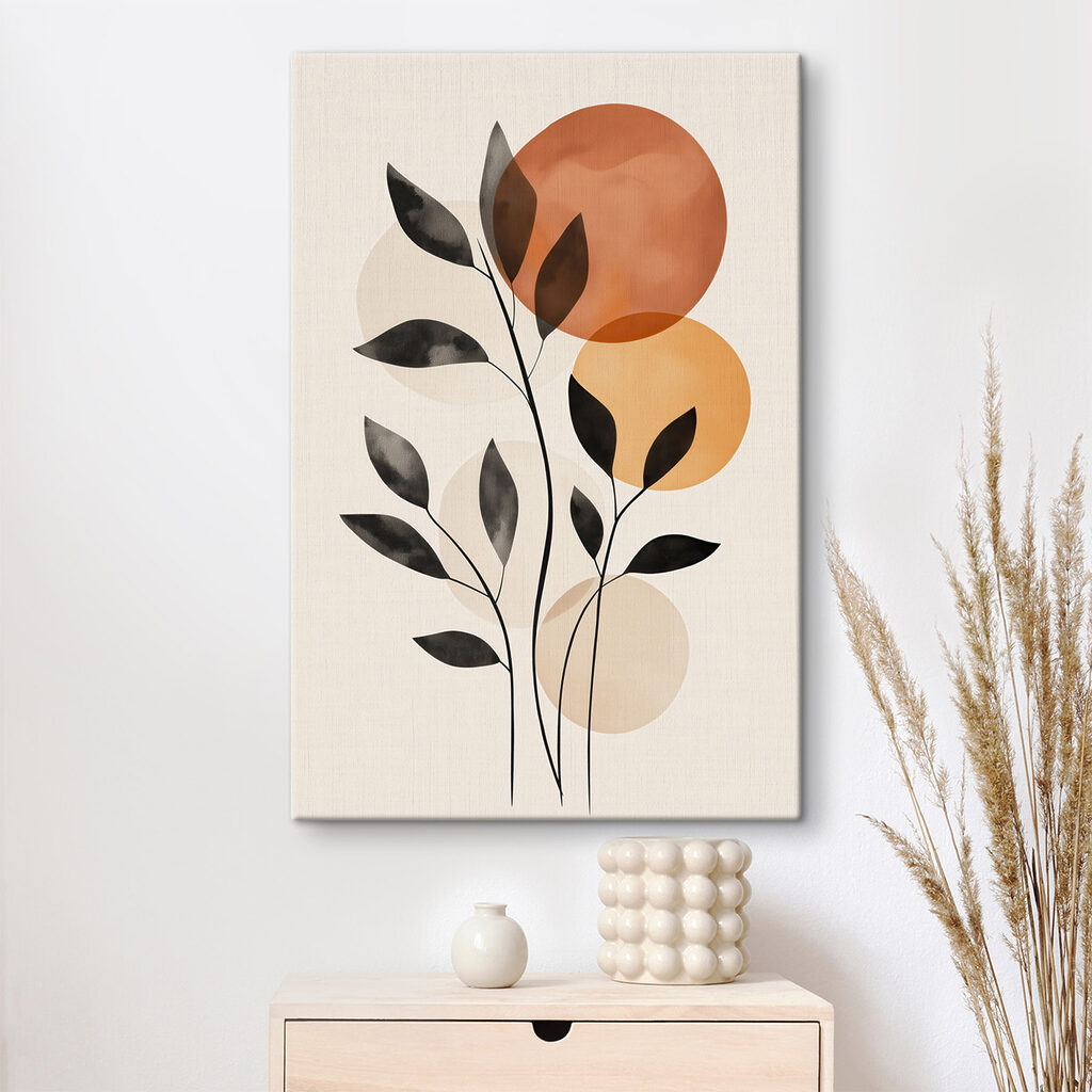 Plant met bladeren en cirkels — interieur 1