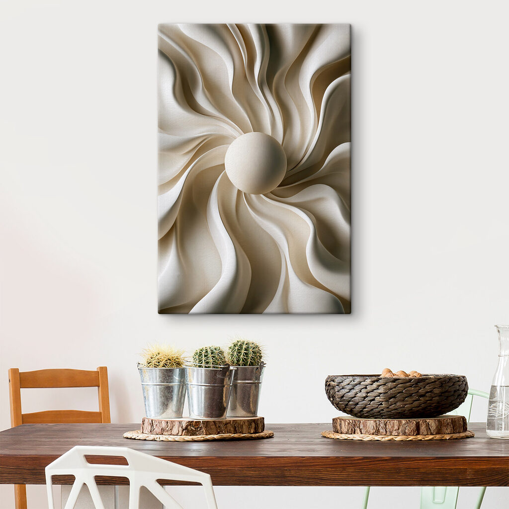 Wit krullend patroon — interieur 1