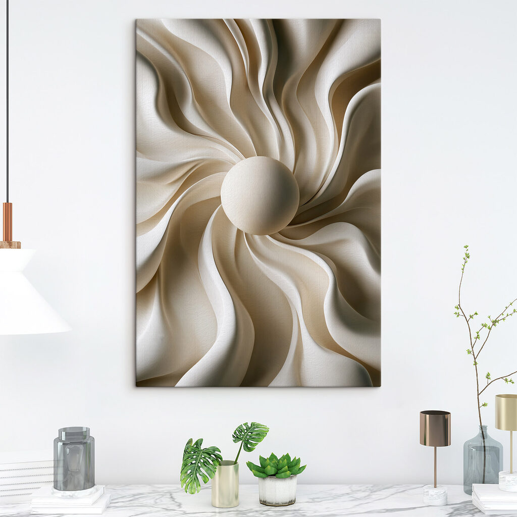 Wit krullend patroon — interieur 2