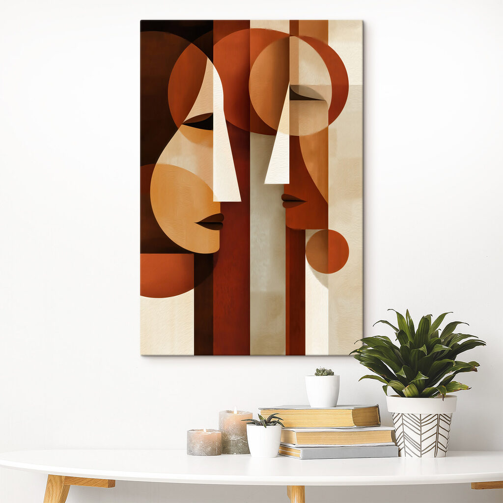 Schilderij van een paar gezichten — interieur 1