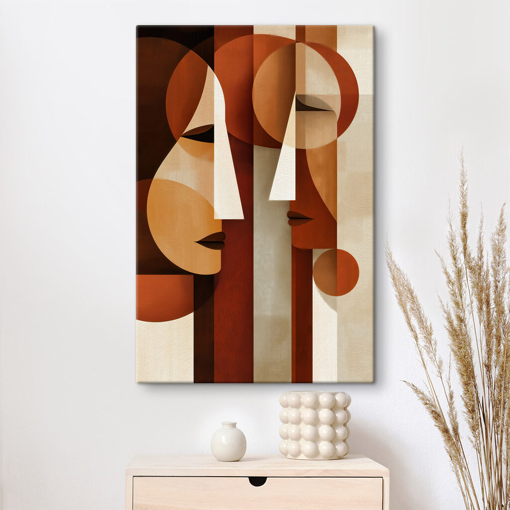 Schilderij van een paar gezichten — interieur 2