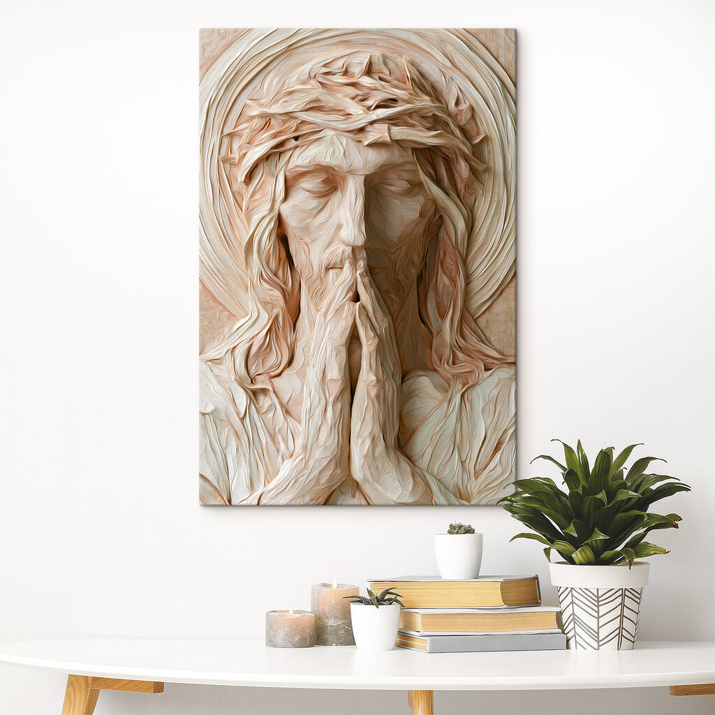 Beeld van een man met zijn handen tegen elkaar — interieur 1
