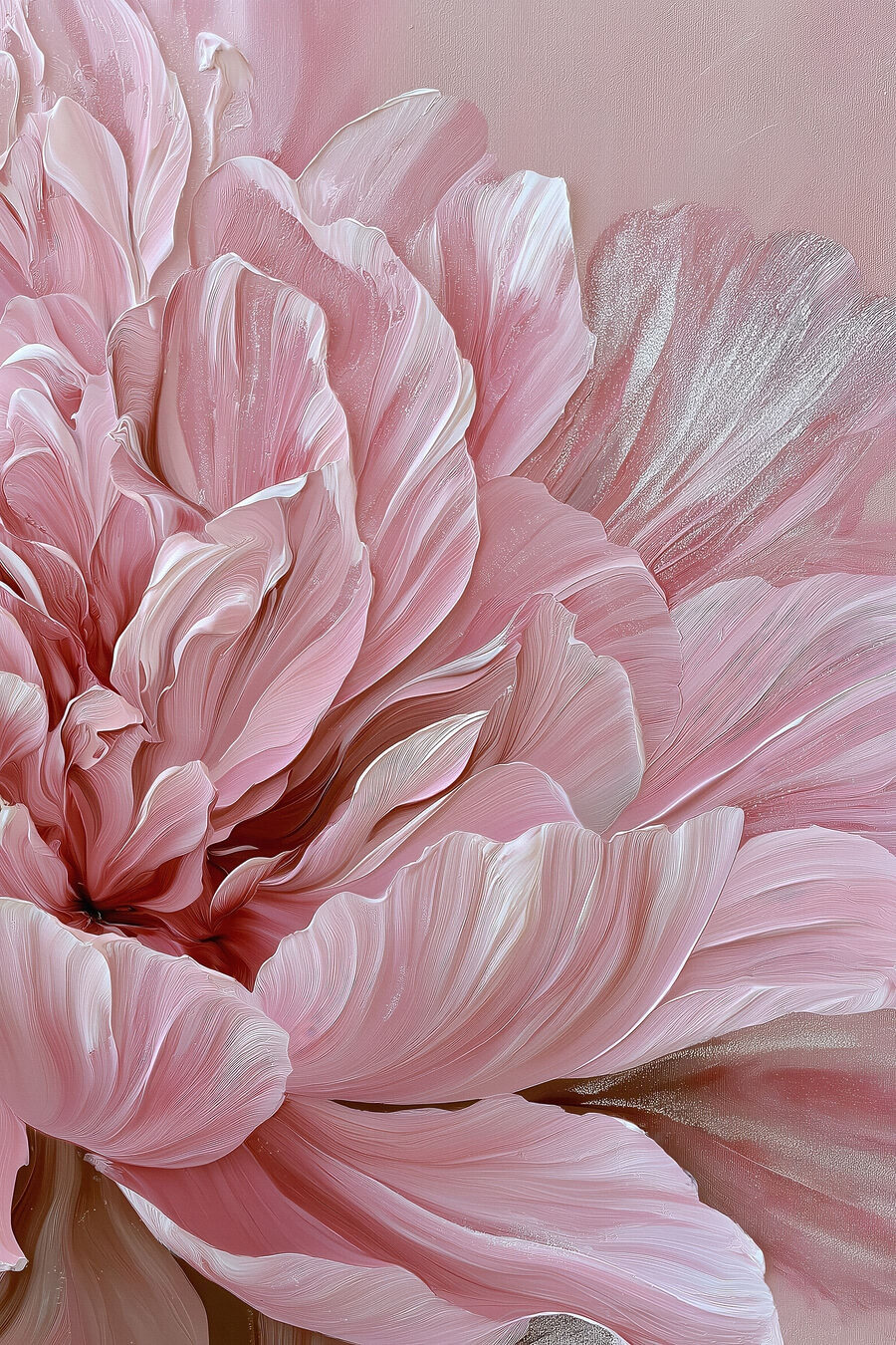 Zachte bloemen in subtiele pasteltinten — volledig ontwerp
