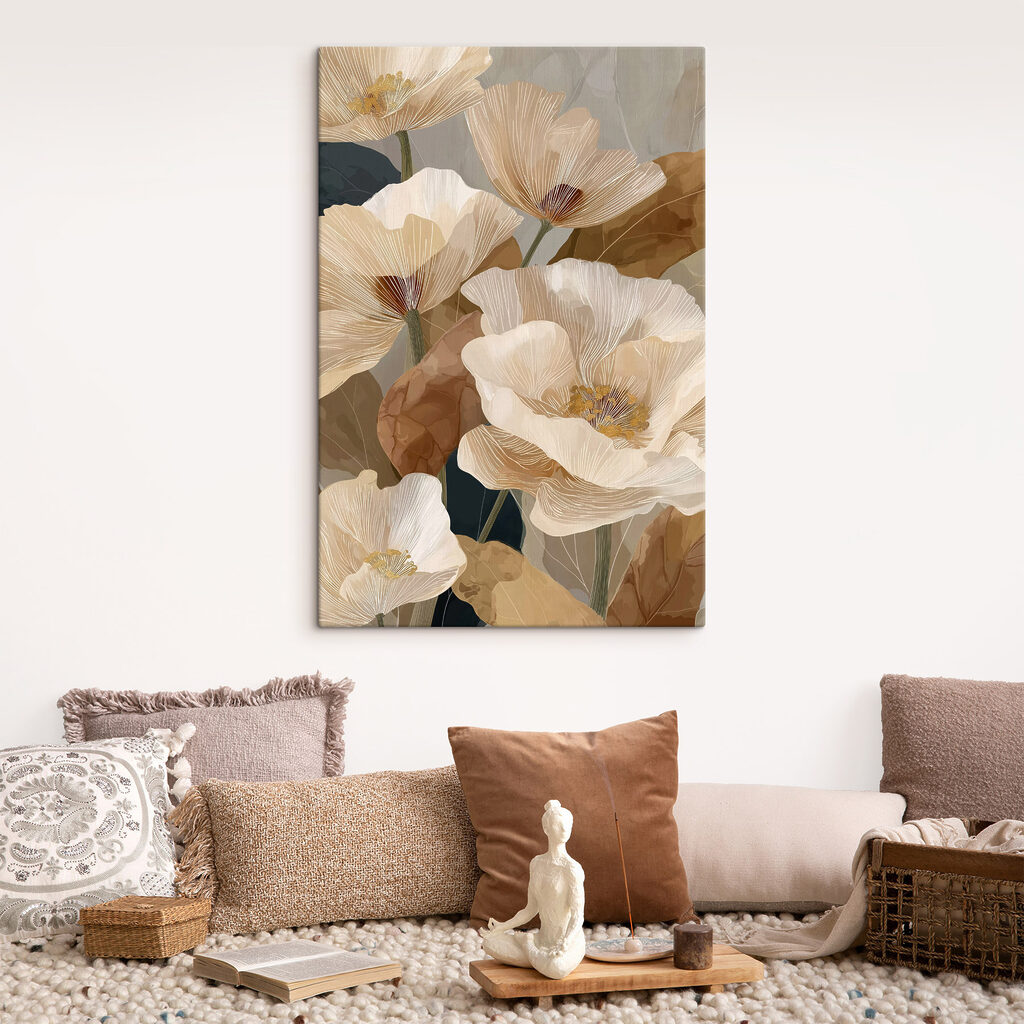 Verfijnde bloemen in zachte tinten — interieur 2