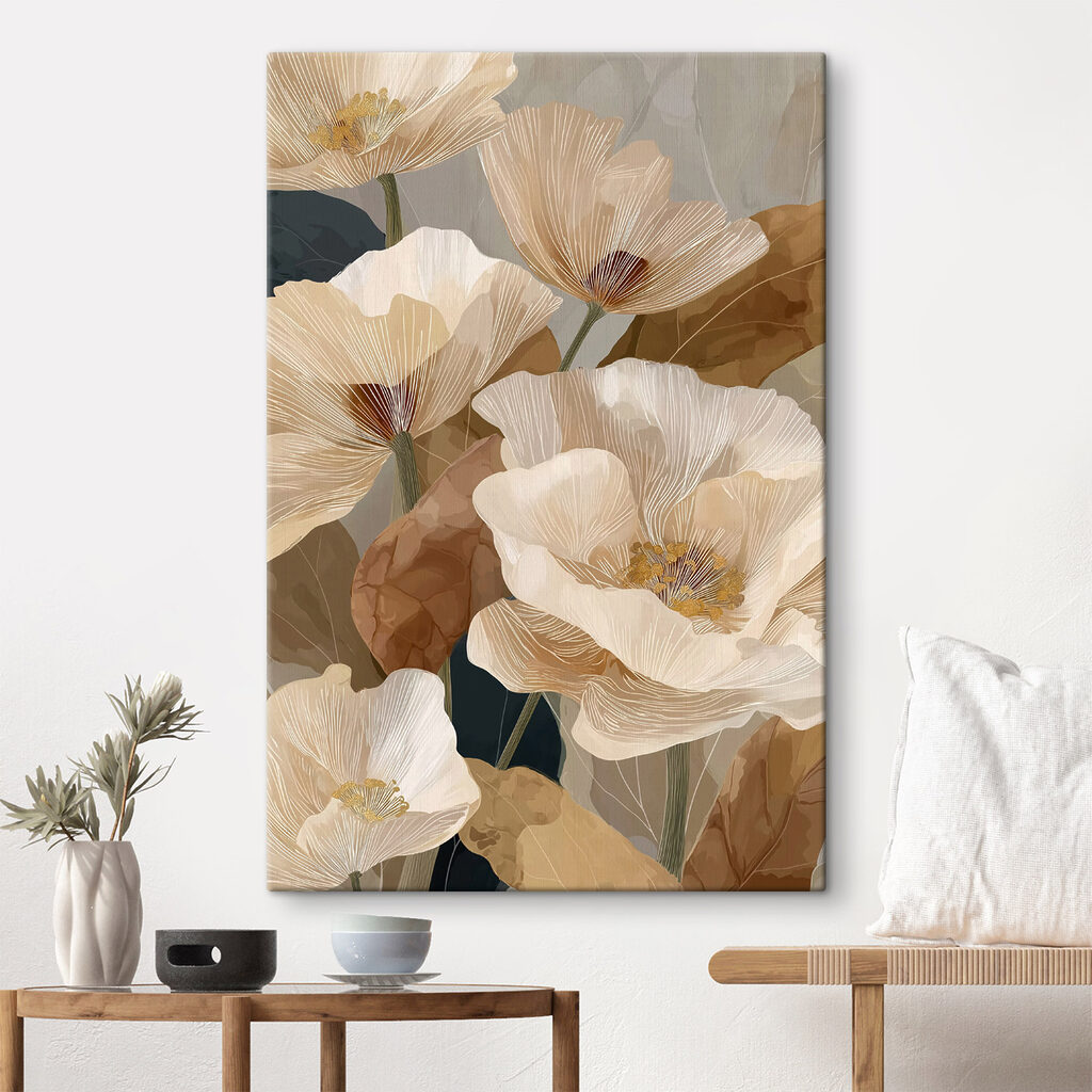 Verfijnde bloemen in zachte tinten — interieur 1