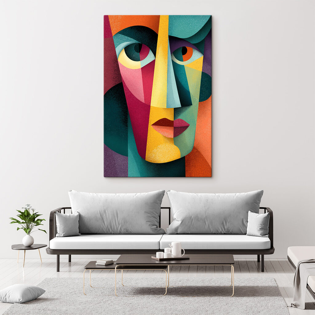 Kleurrijk gezicht met verschillende kleuren — interieur 2