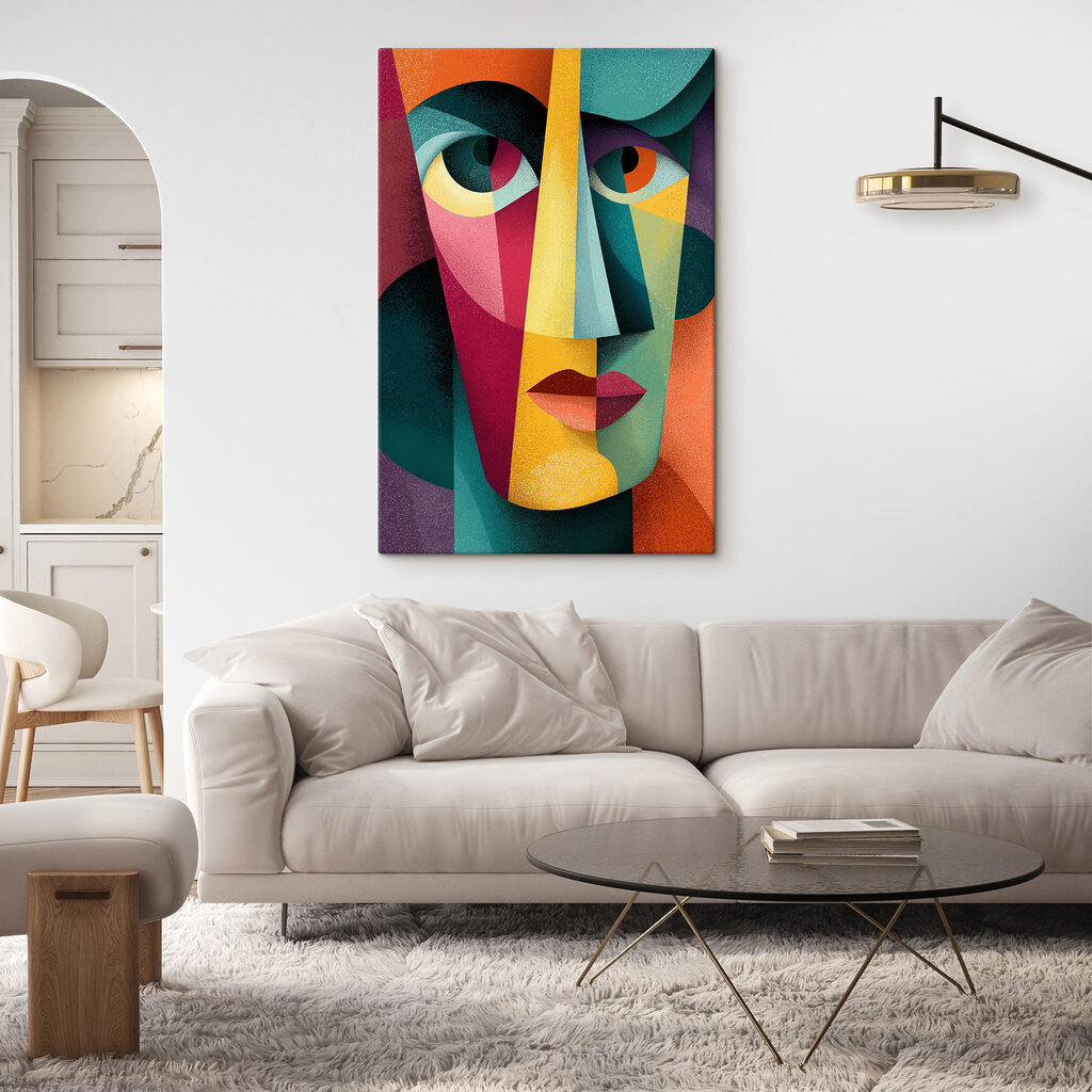 Kleurrijk gezicht met verschillende kleuren — interieur 1