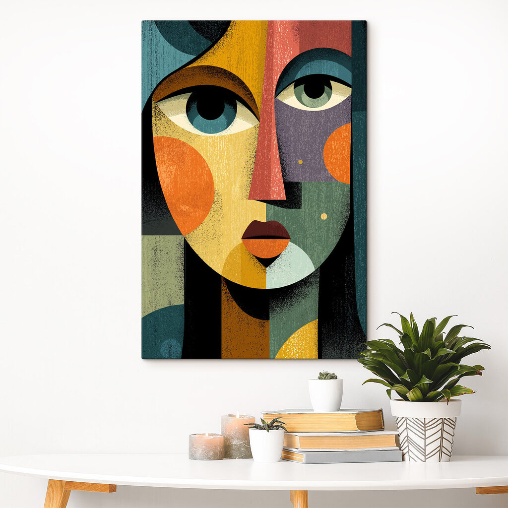 Opvallende kleuren gaan hand in hand met abstracte elementen — interieur 2