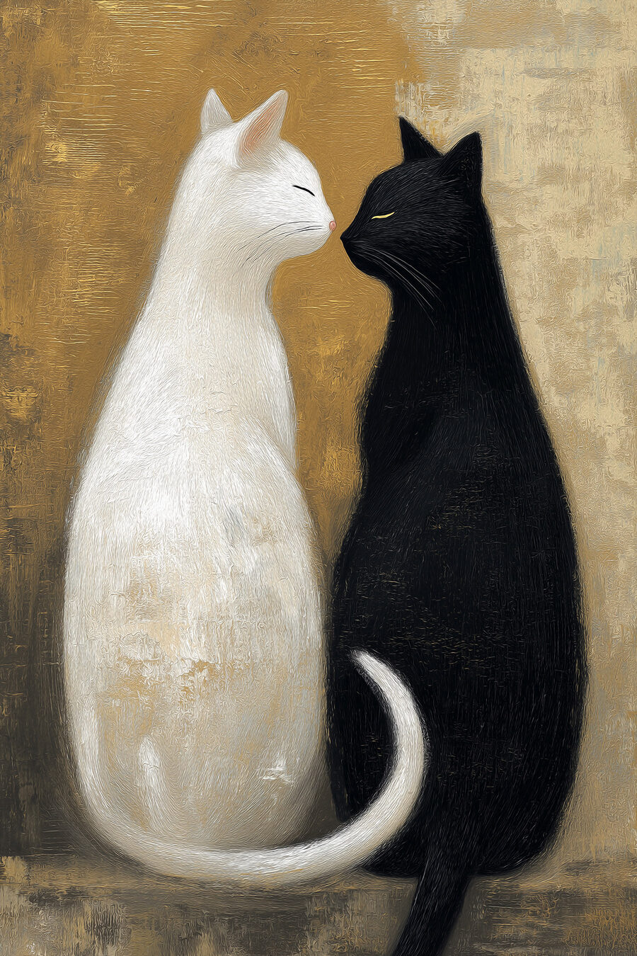 Zwarte en witte katten — volledig ontwerp