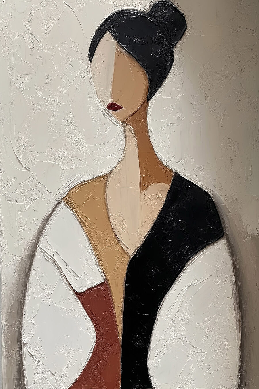 Schilderij van een vrouw — volledig ontwerp