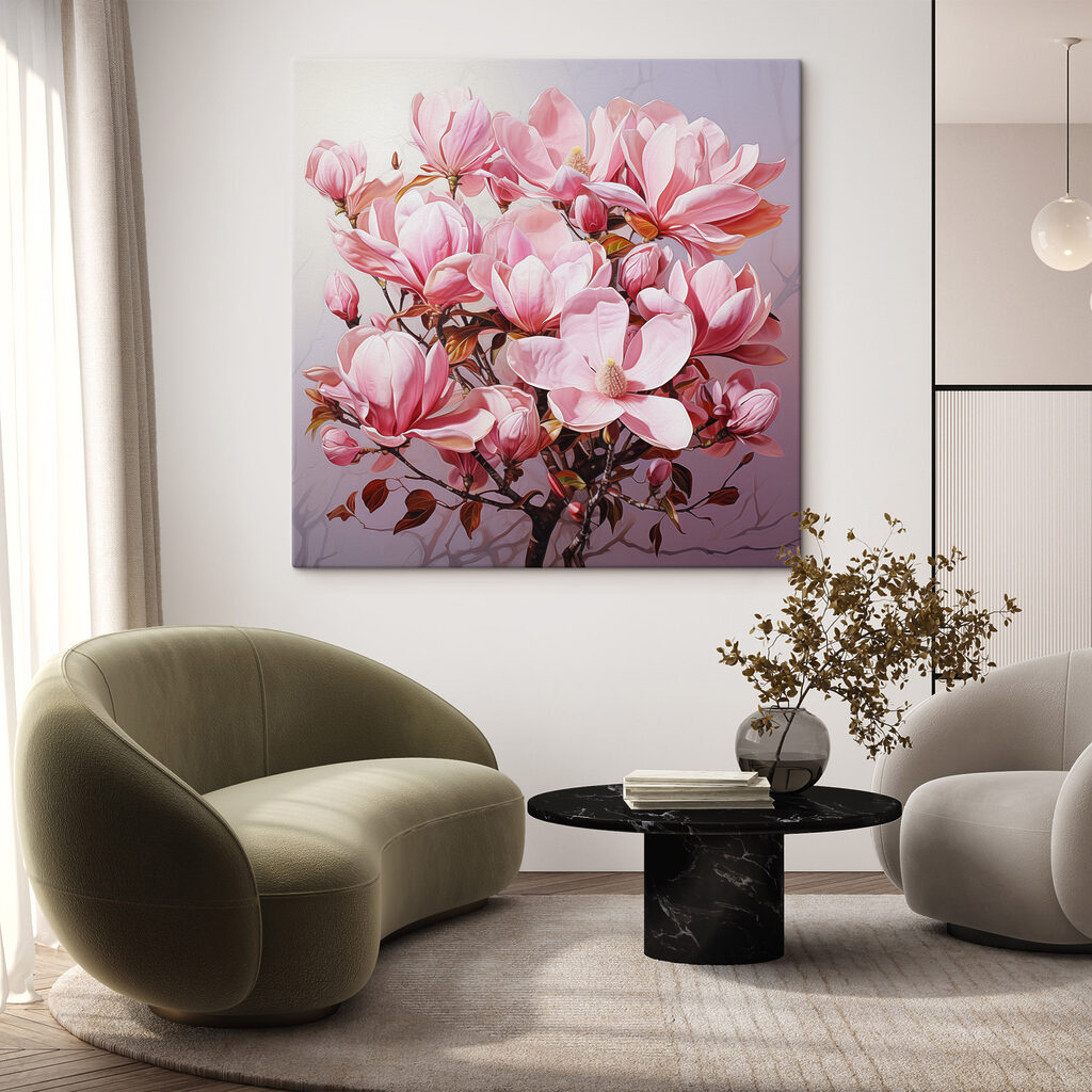 Tere roze bloemen in volle bloei — interieur 2