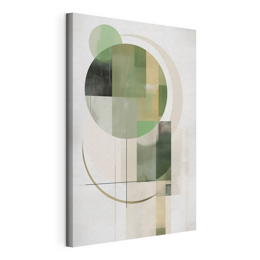 Kunstwerk, gespannen canvas met doorlopende rand