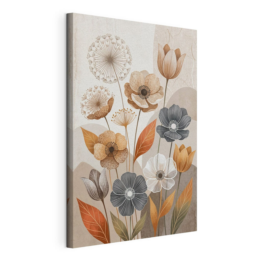 Elegant bloemmotief in subtiele tinten — productweergave