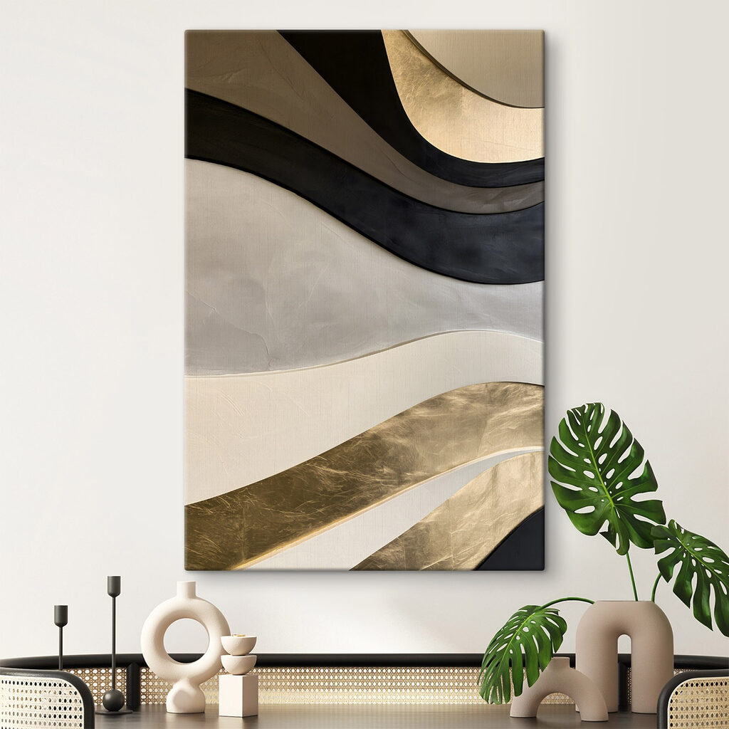 Vloeistoflijnen in een dynamische compositie — interieur 1