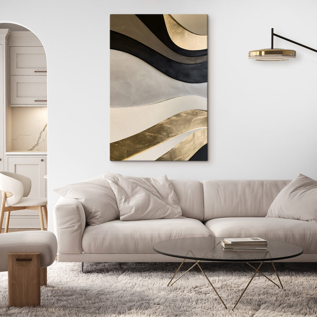 Vloeistoflijnen in een dynamische compositie — interieur 2