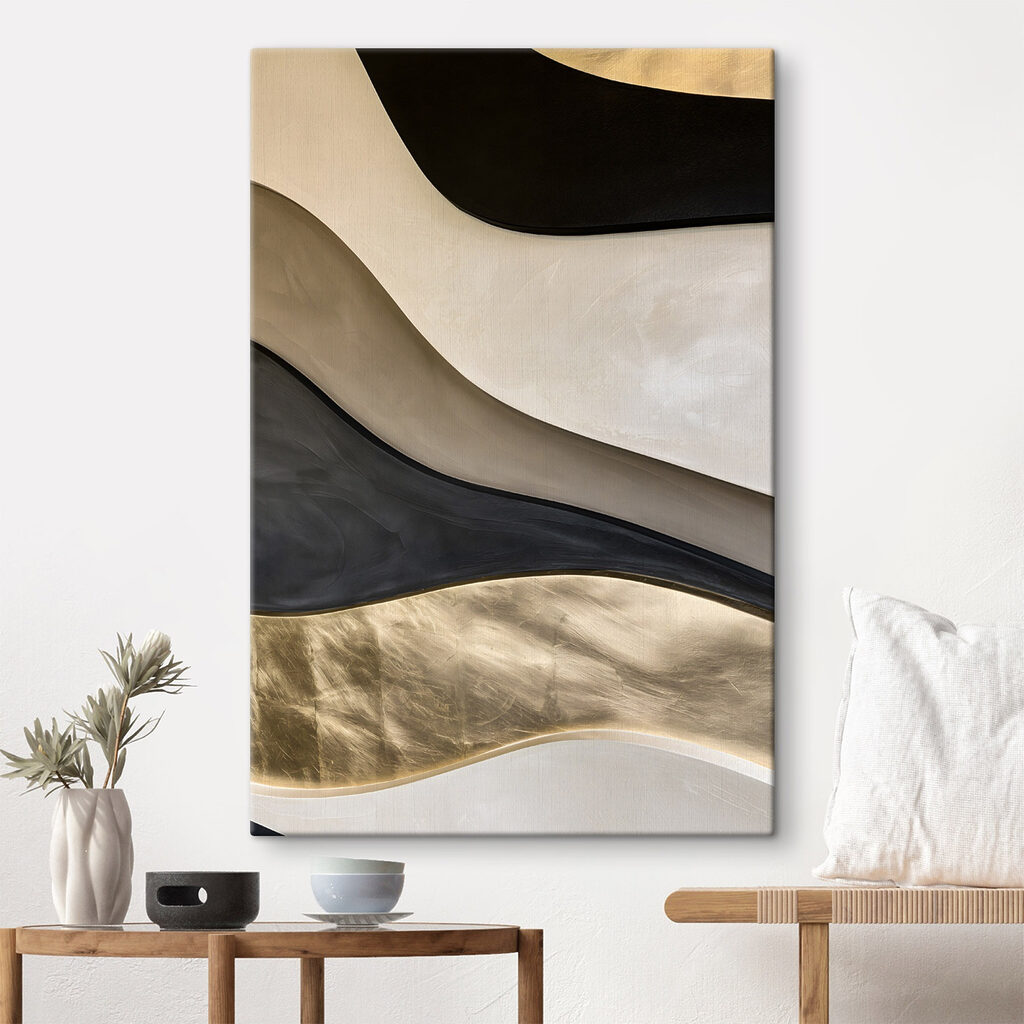 Vloeiende patronen in monochrome tinten — interieur 1