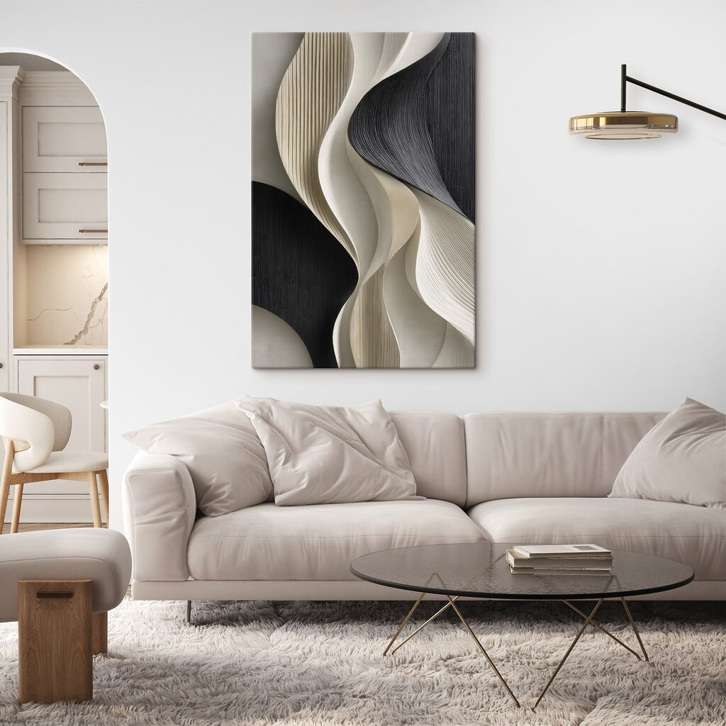 Vloeiende vormen in neutrale tinten — interieur 2