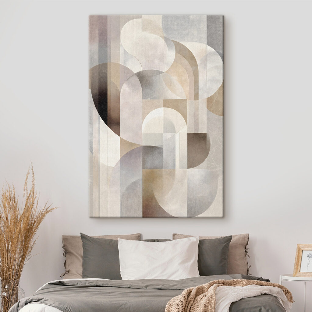 Abstracte vormen in zachte kleuren — interieur 1