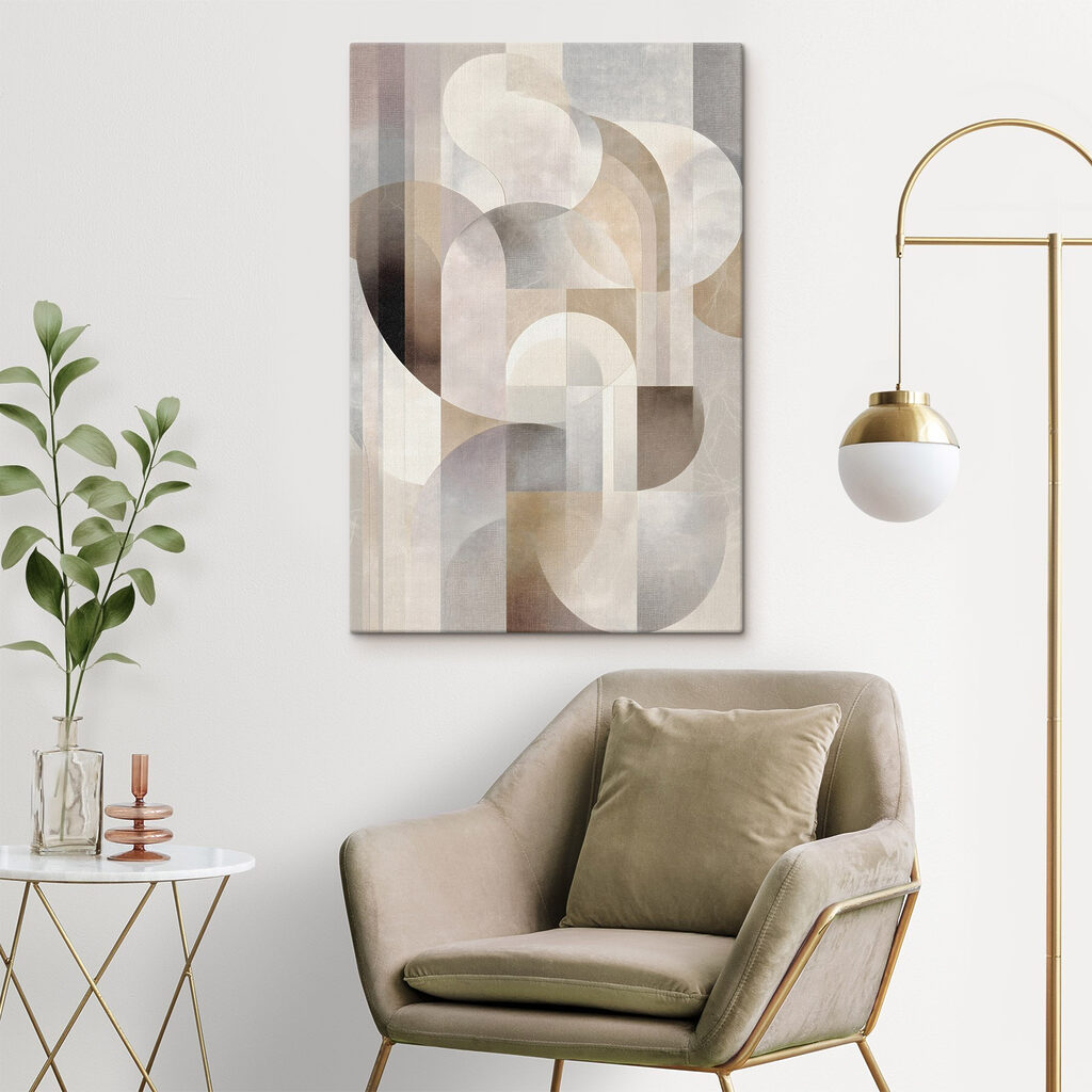 Abstracte vormen in zachte kleuren — interieur 2