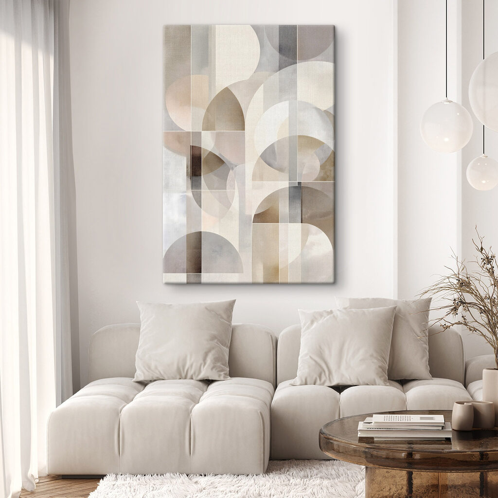 Abstracte patronen in zachte tinten — interieur 2