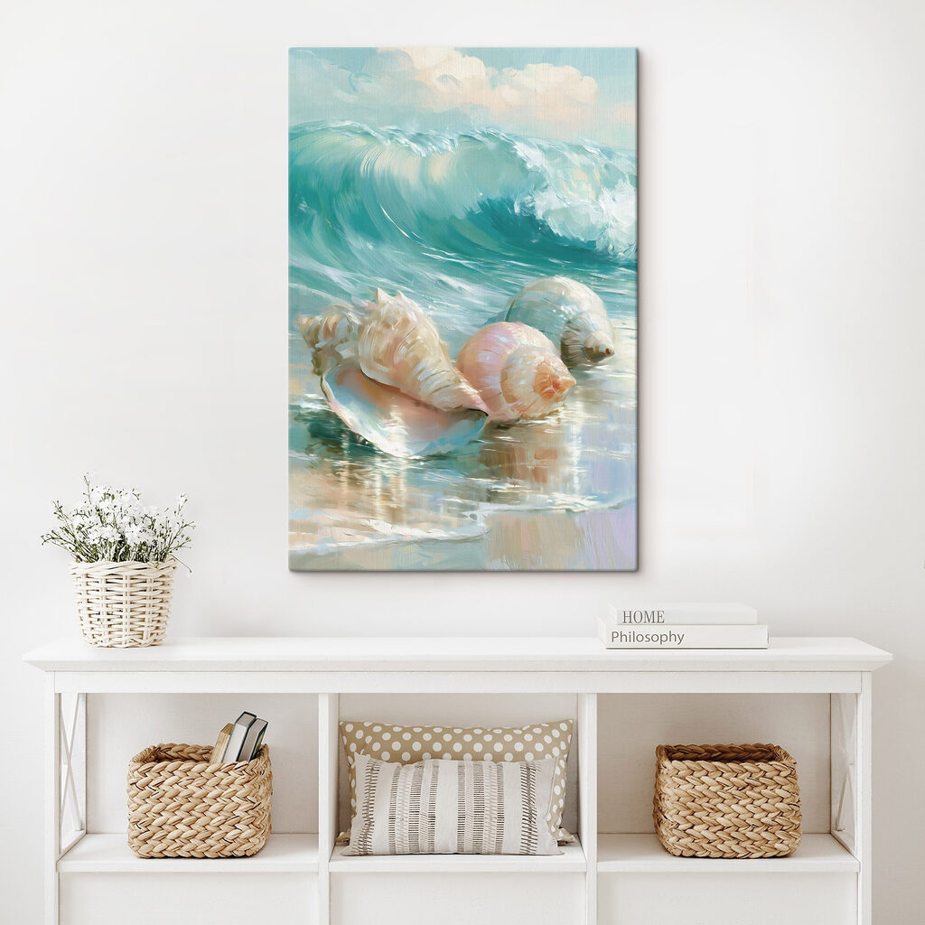 Een groep schelpen op het strand — interieur 1