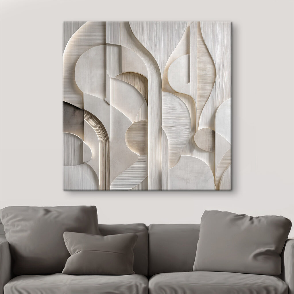 Abstracte vormen in neutrale tinten — interieur 1