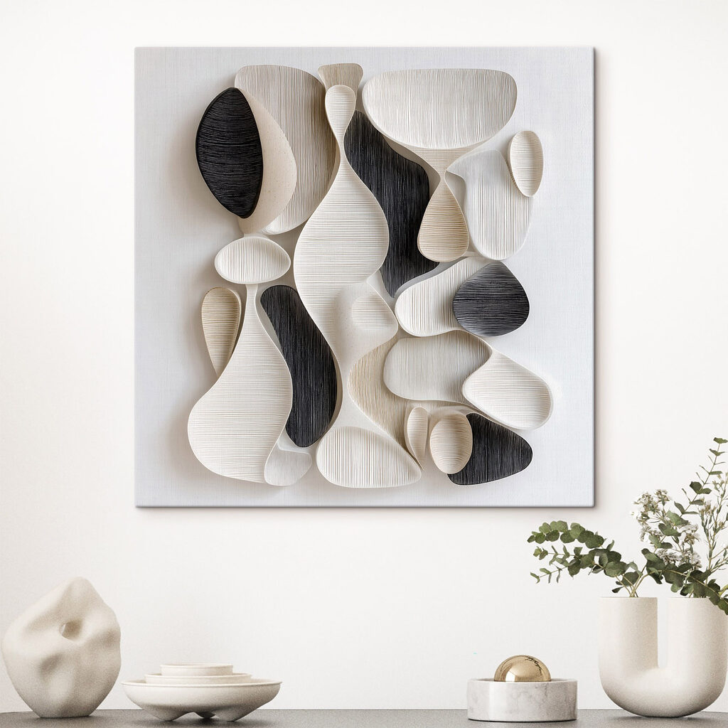 Rondingen en lijnen in harmonie met elkaar in een interieur