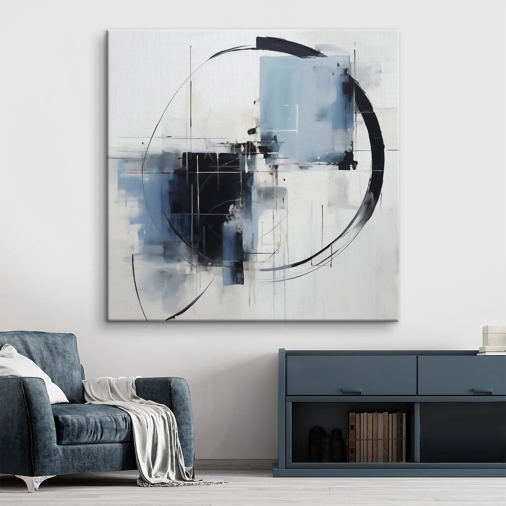 Schilderij van een cirkel en een zwarte cirkel — interieur 1