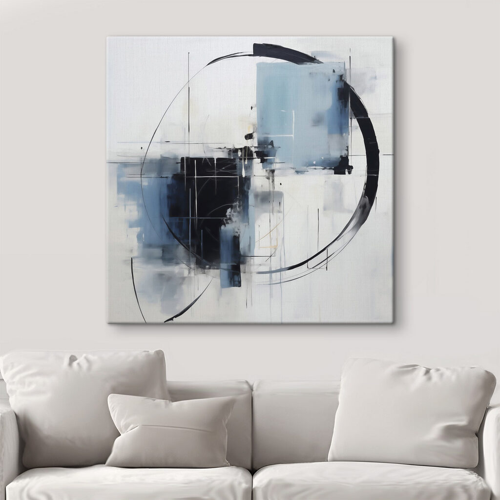Schilderij van een cirkel en een zwarte cirkel — interieur 2