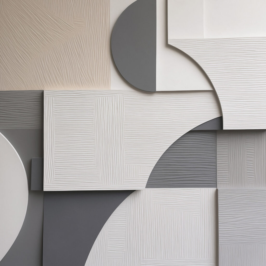 Geometrische patronen in subtiele tinten — volledig ontwerp