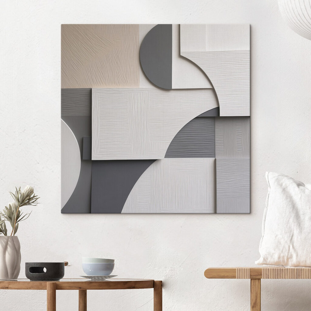 Geometrische patronen in subtiele tinten — interieur 2