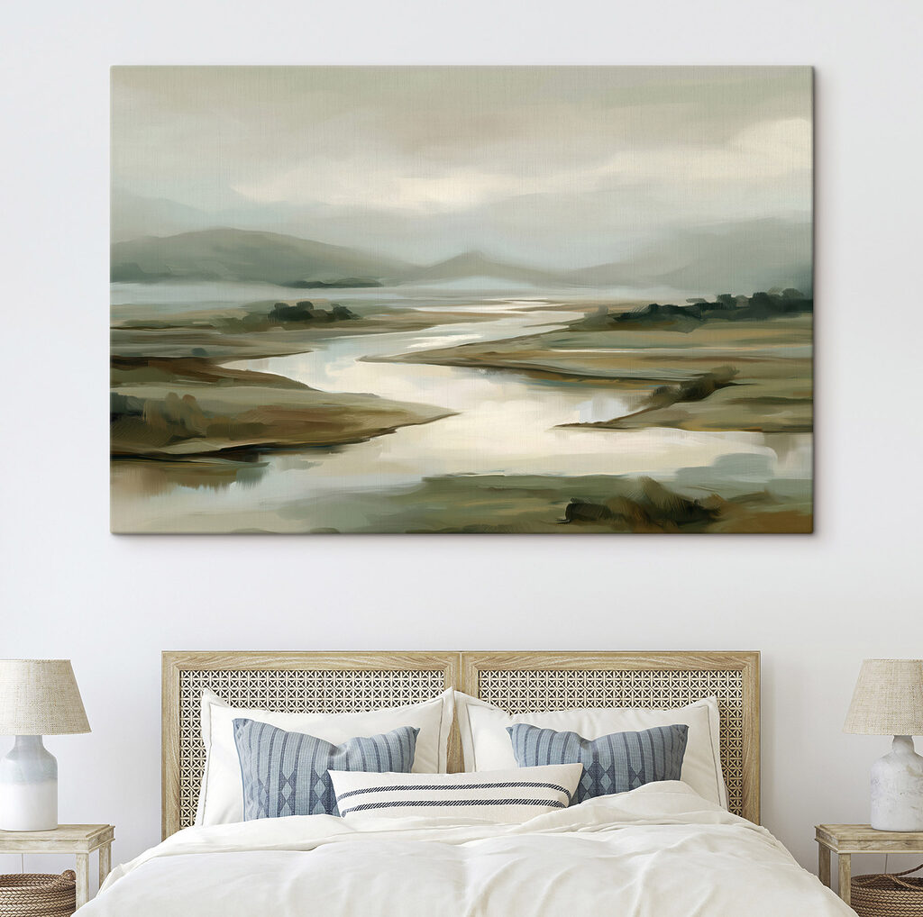 Een rivier die door een vallei stroomt — interieur 1
