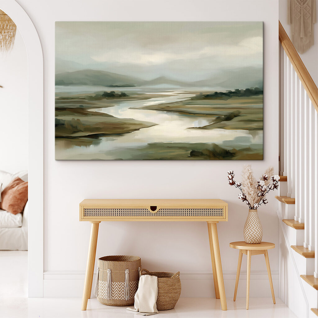 Een rivier die door een vallei stroomt — interieur 2