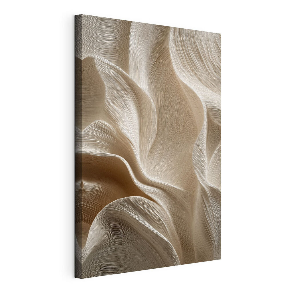 De vloeiende lijnen vormen een elegant patroon, gespannen canvas met doorlopende rand