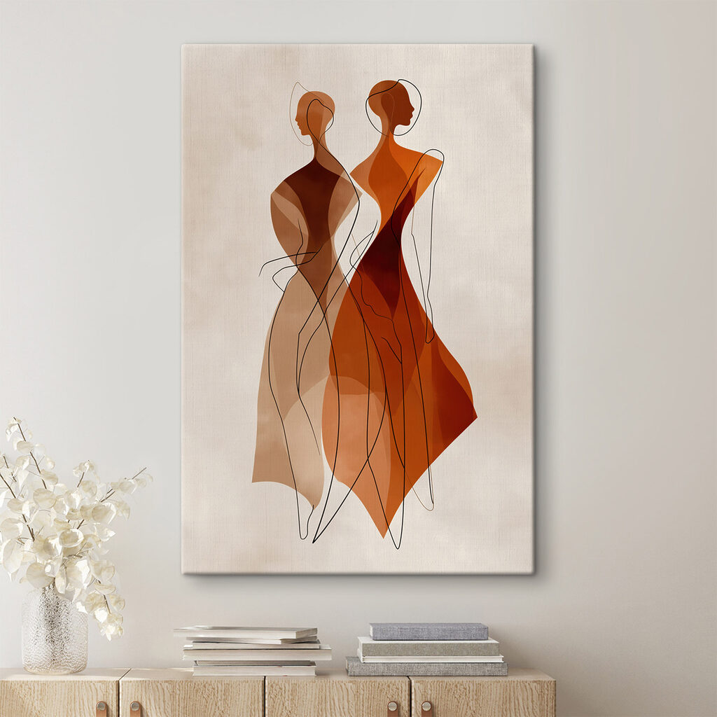 Tekening van twee vrouwen — interieur 2